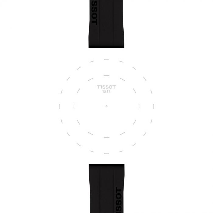 TISSOT OFFICIAL BLACK SILICONE STRAP LUGS 18MM T852.047.455