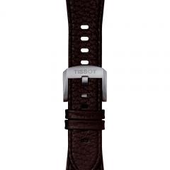 TISSOT OFFICIAL BROWN PRX LEATHER STRAP WITH STEEL ENDPIECE T852.049.164