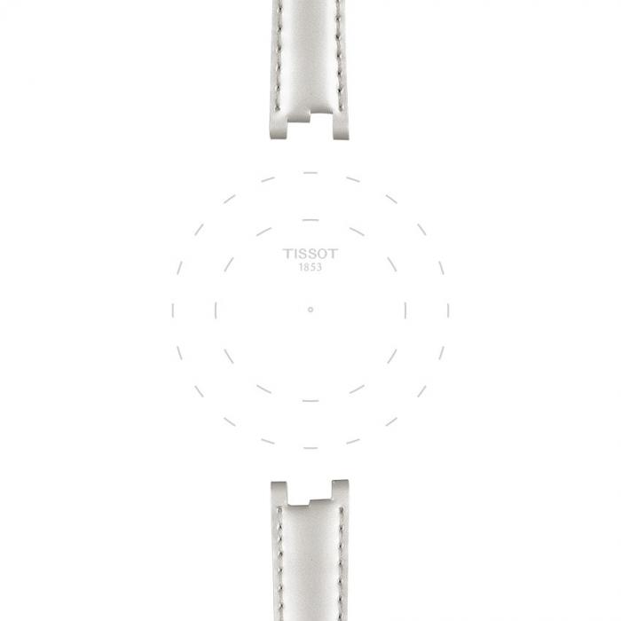 TISSOT OFFICIAL WHITE LEATHER STRAP LUGS 12MM T852.036.540
