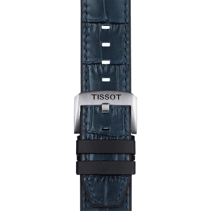 TISSOT OFFICIAL BLUE LEATHER AND RUBBER PARTS STRAP LUGS 22MM T852.046.765