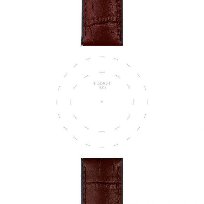 TISSOT OFFICIAL BROWN LEATHER AND RUBBER PARTS STRAP LUGS 22MM T852.046.767