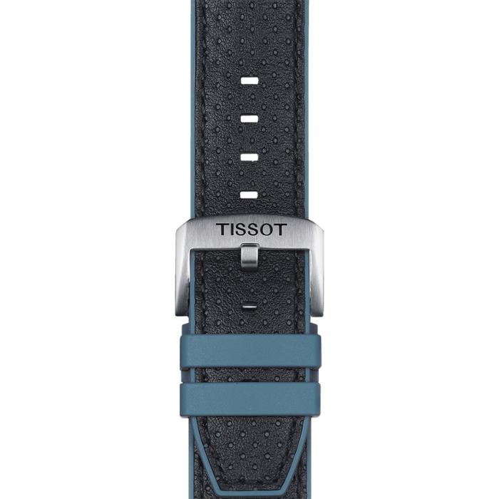 TISSOT OFFICIAL BLUE LEATHER AND RUBBER STRAP LUGS 22MM T852.046.785