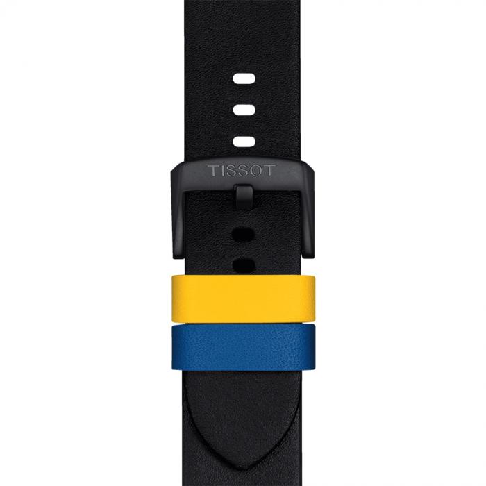 TISSOT OFFICIAL NBA LEATHER STRAP GOLDEN STATE WARRIORS 22MM T852.047.516