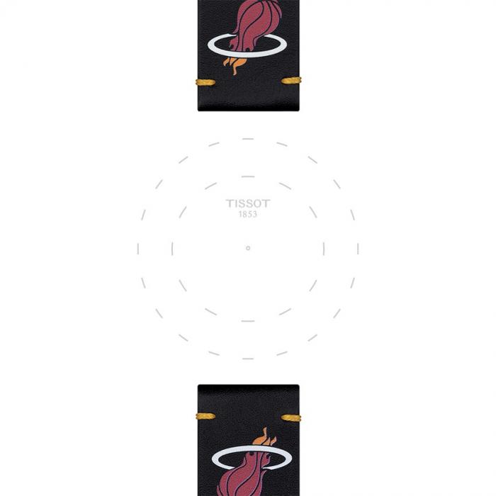 TISSOT OFFICIAL NBA LEATHER STRAP MIAMI HEAT 22MM T852.047.520