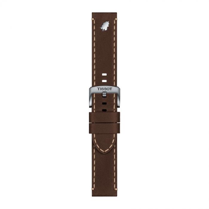 TISSOT OFFICIAL BROWN LEATHER STRAP LUGS 22MM T852.047.749